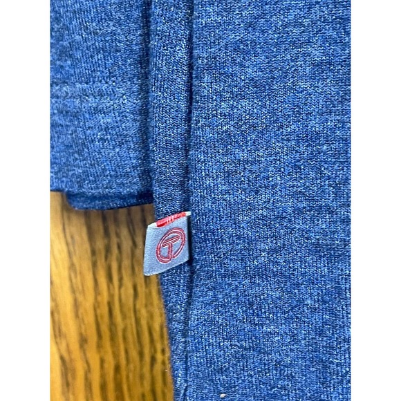 T by Talbots Sz M Heathered Blue Cowl Neck Long Sleeve Sweatshirt Casual Womens - Picture 3 of 9